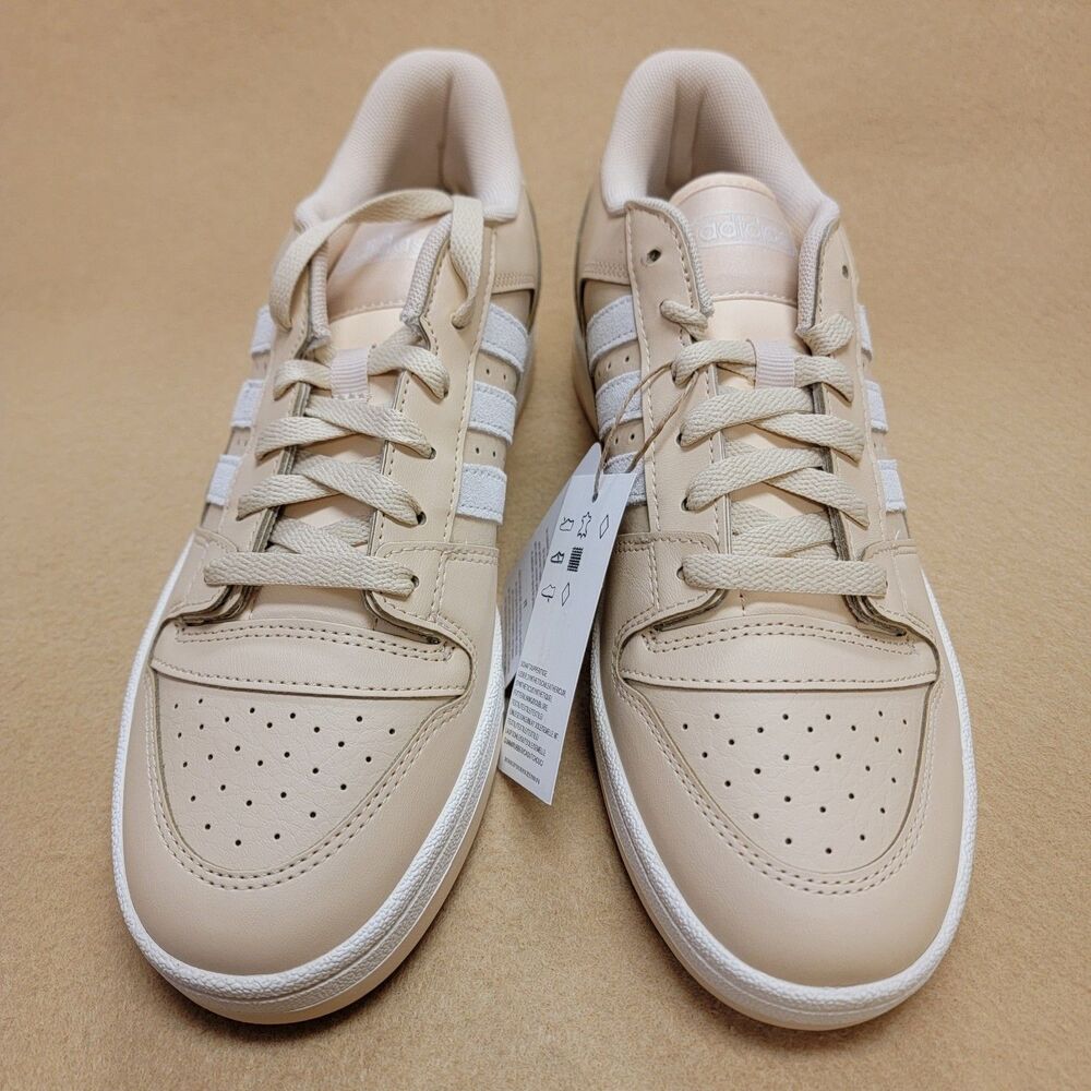 adidas Break Start Low Sneakers Bright Tan White Stripes Womens size 9 Shoes.